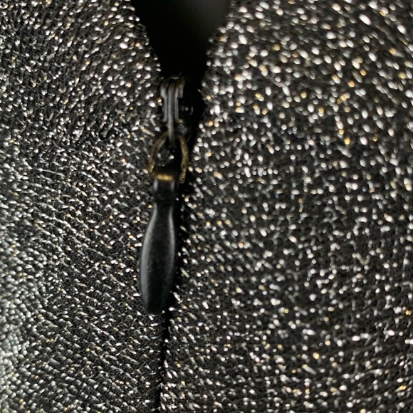 Fraiche Deep V Neck Sleeveless Shimmer Cocktail Party Swing Dress Women's Large - Picture 11 of 14